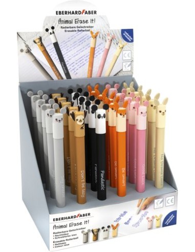 BOLIGRAFO FABER BORRABLE ANIMALES EXP.36