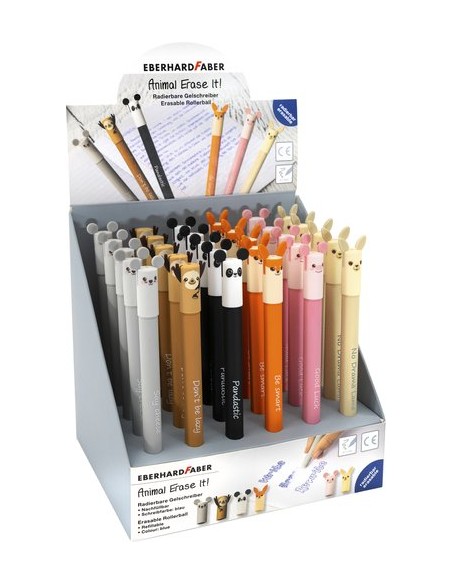 BOLIGRAFO FABER BORRABLE ANIMALES EXP.36