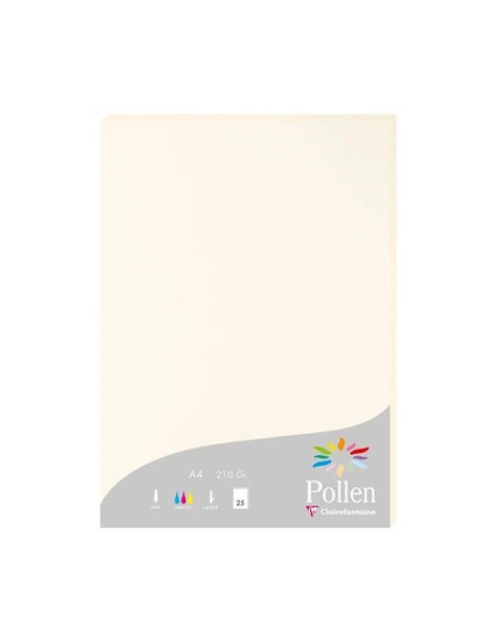 PAPEL CLAIREFONTAINE POLLEN A4 25h BLANC