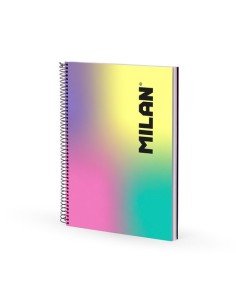 MILAN CUADERNO ESPIRAL A4 90H 120GR LÍNEA 7MM TAPA DURA COLECCIÓN SUNSET