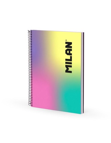 MILAN CUADERNO ESPIRAL A4 90H 120GR CUADRÍCULA 5X5 TAPA DURA COLECCIÓN SUNSET