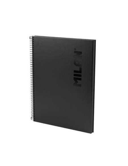 BLOC MILAN SHADOW A4 80h CD.5 NEGRO - Pack de 3 unidades