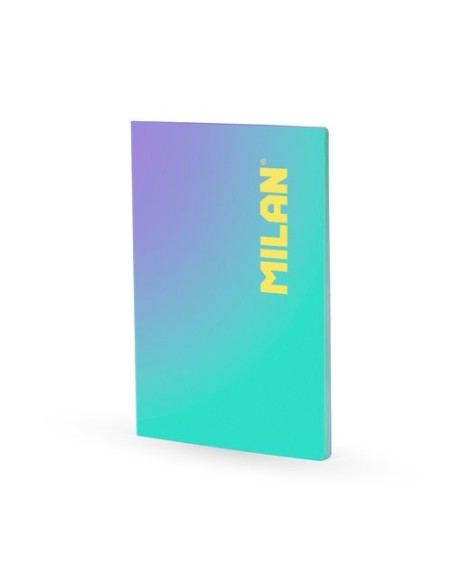 MILAN LIBRETA ENCOLADA A4 48H PAPEL 95GR CUADRICULA 5X5 COLECCIÓN SUNSET TURQUESA