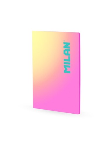 MILAN LIBRETA ENCOLADA A4 48H PAPEL 95GR CUADRICULA 5X5 COLECCIÓN SUNSET ROSA