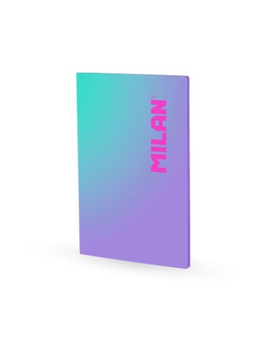 MILAN LIBRETA ENCOLADA A4 48H PAPEL 95GR CUADRICULA 5X5 COLECCIÓN SUNSET LILA