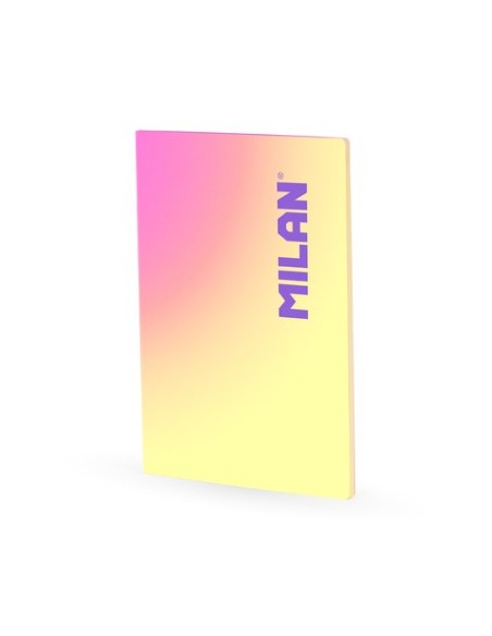 MILAN LIBRETA ENCOLADA A4 48H PAPEL 95GR CUADRICULA 5X5 COLECCIÓN SUNSET AMARILLO
