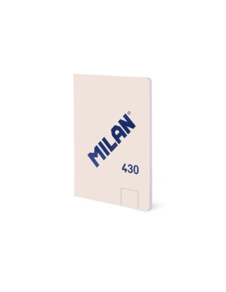 LIBRETA MILAN 430 A6 48h LISO BEIGE - Pack de 6 unidades