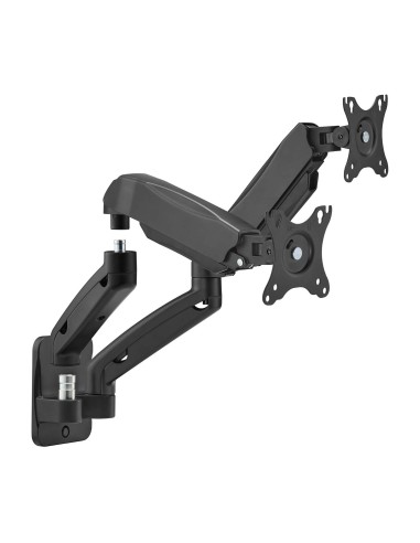 Soporte De Pared Pro Contrapeso Giratorio E Inclinable Para Monitor/tv 9kg (3 Pivotes, 2 Brazos) De 17-32, Negro