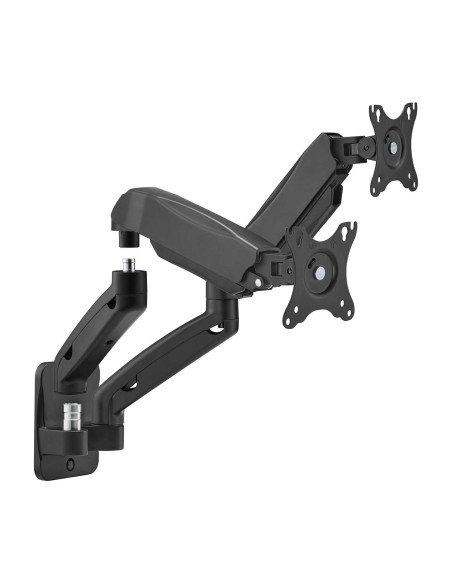 Soporte De Pared Pro Contrapeso Giratorio E Inclinable Para Monitor/tv 9kg (3 Pivotes, 2 Brazos) De 17-32, Negro