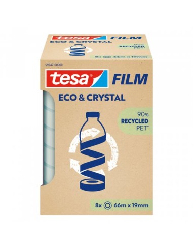 CINTA ADHESIVA TESA ECO 66x19 - Pack de 8 unidades