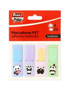 BANDERITAS ADHES. FIXO 12x42 PANDA P/4
