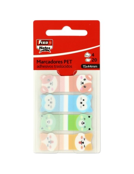 BANDERITAS ADHES. FIXO 15x44 ANIMAL P/4