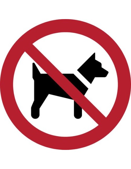 PICTOGRAMA  PROHIBIDO PERROS  B/1
