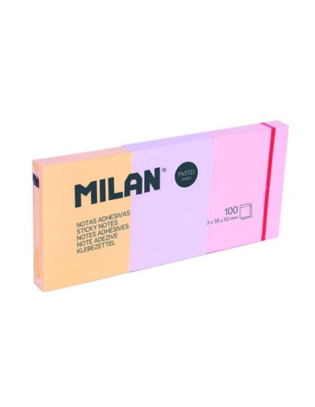 NOTAS ADHESIVAS MILAN 3x100h 50x38 PASTE - Pack de 10 unidades