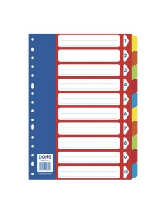 SEPARADORES DOHE CARTON COLORES A4 10 ps