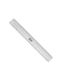REGLA FOROFIS PLASTICO 30 CM TRANSPARENT - Pack de 25 unidades