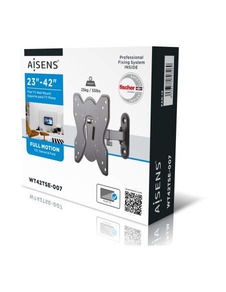 WT42TSE-007 soporte para TV 106,7 cm (42") Negro