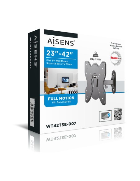WT42TSE-007 soporte para TV 106,7 cm (42") Negro