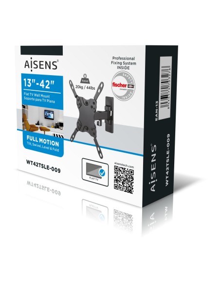 WT42TSLE-009 soporte para TV 106,7 cm (42") Negro