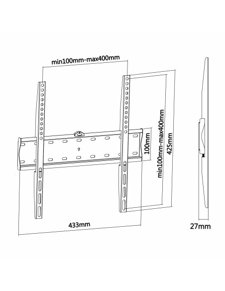 WT55F-013 soporte para TV 81,3 cm (32") Negro