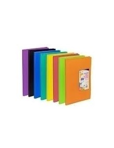 CARCHIVO CARPETA CARCHIPLÁS-BOOK DE POLIPROPILENO TRASLÚCIDOS CON 40 FUNDAS SOLDADAS FOLIO ROJO