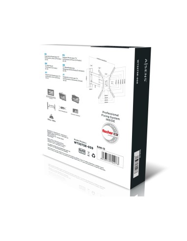 Soporte ECO giratorio, inclinable para monitor/TV 30kg (3 Pivotes) de 32-55, Negro