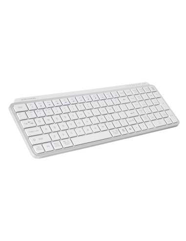 MK-SILENKEYS teclado Universal RF Wireless + Bluetooth QWERTY Español Blanco
