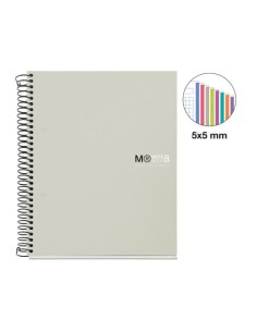 BLOC MR NB-8 mic.PP A5 200h CD.5 GRIS - Pack de 5 unidades