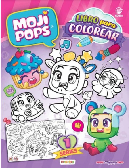 Libro para colorear Moji Pops Serie Party Espana