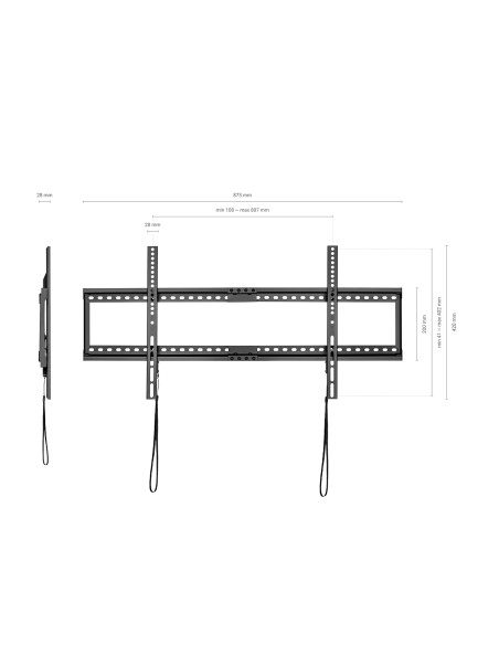 Soporte ECO Ultra Delgado para Monitor/TV 75Kg de 37-90, Negro