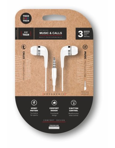 AURICULARES TECHONE BOTON JACK BLANCO