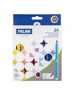 ESTUCHE 24 ROTULADORES COLORES PUNTA FINA 610 MILAN
