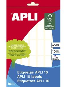 MINI BOLSA ETIQUETAS ADHESIVAS 12X30 APLI CANTOS ROMOS