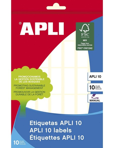 MINI BOLSA ETIQUETAS ADHESIVAS 12X30 APLI CANTOS ROMOS