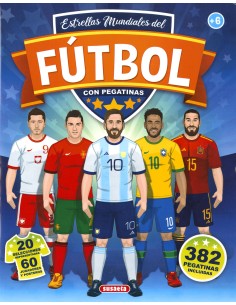 Estrellas mundiales del futbol con pegatinas