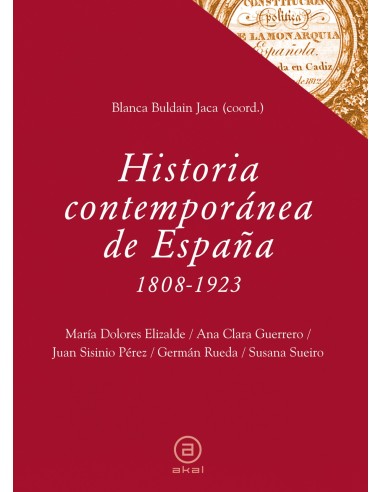 Historia contemporanea de Espana 1808 1923