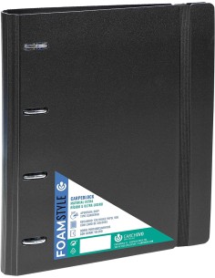 CARPEBLOCK FOAM STYLE NEGRO A4 4 ANILLAS 35MM CON RECAMBIO