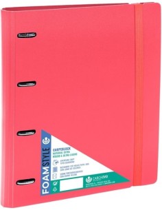 CARPEBLOCK FOAM STYLE ROJO A4 4 ANILLAS 35MM CON RECAMBIO