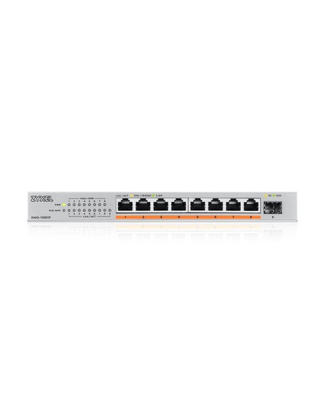 XMG-108HP No administrado 2.5G Ethernet (100/1000/2500) Energía sobre Ethernet (PoE) XMG-108HP No administrado 2.5G Ethernet (100/1000/2500) Energía sobre Ethernet (PoE)