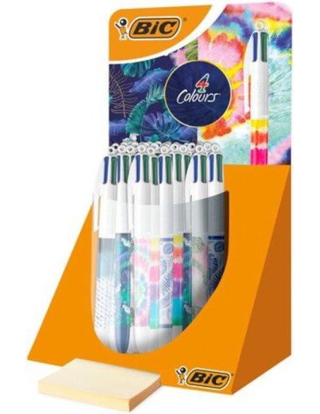 Exp 30 boligrafos 4 colores decorados punta 1mm