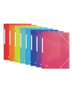 Paq 10 carpeta plastico a3 gomas y solapas colores surtidos serie urban