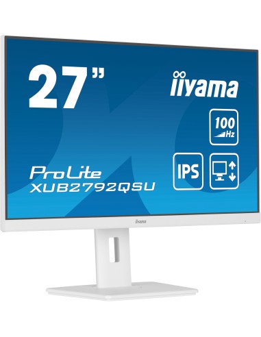 ProLite XUB2792QSU-W6 pantalla para PC 68,6 cm (27") 2560 x 1440 Pixeles Wide Quad HD LED Blanco