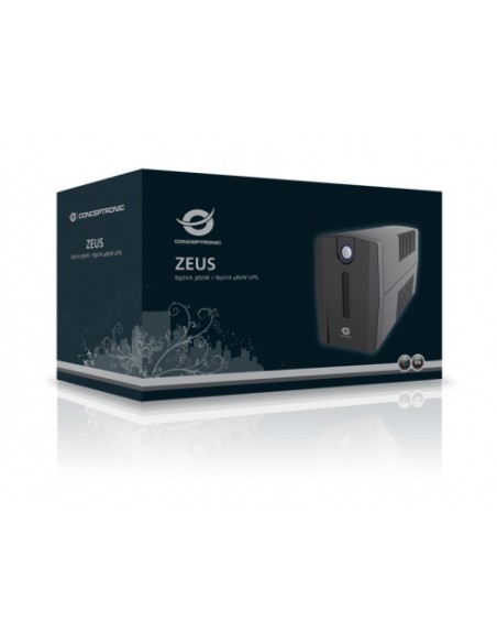 ZEUS01E sistema de alimentación ininterrumpida (UPS) Línea interactiva 0,65 kVA 360 W 4 salidas AC