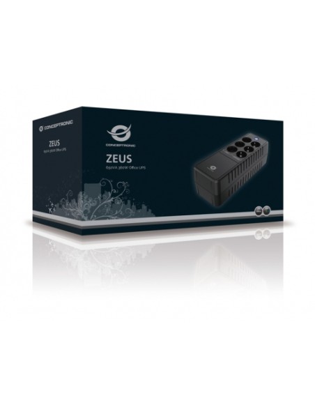 ZEUS05E sistema de alimentación ininterrumpida (UPS) En espera (Fuera de línea) o Standby (Offline) 0,65 kVA 360 W 6 salidas AC