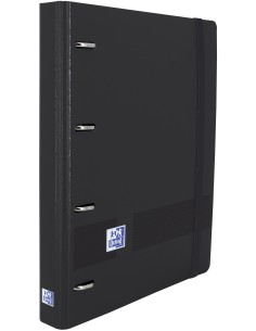 Carpebloc a4 4 anillas 35mm con recambio color5 cuadricula 5x5 tapas polyfoam color negro