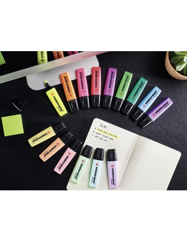  Estuche 6 marcadores fluorescentes stabilo boss 70 original pastel 