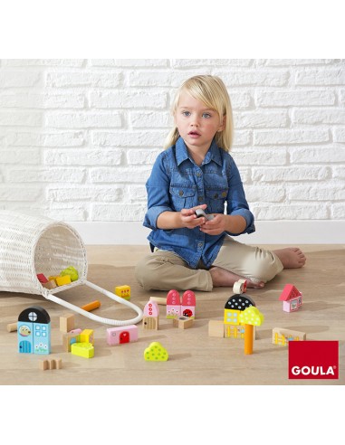  JUEGO DE CONSTRUCCION MADERA CONEJITO 40 PIEZAS 