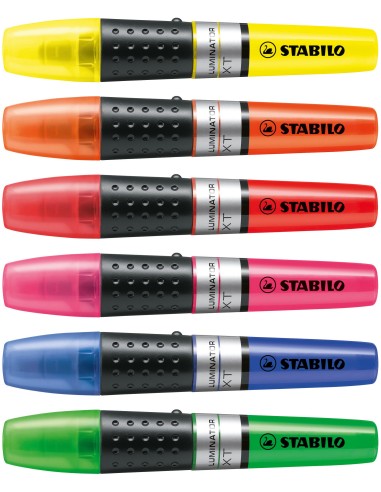  C/5 marcadores fluorescentes stabilo luminator verde 