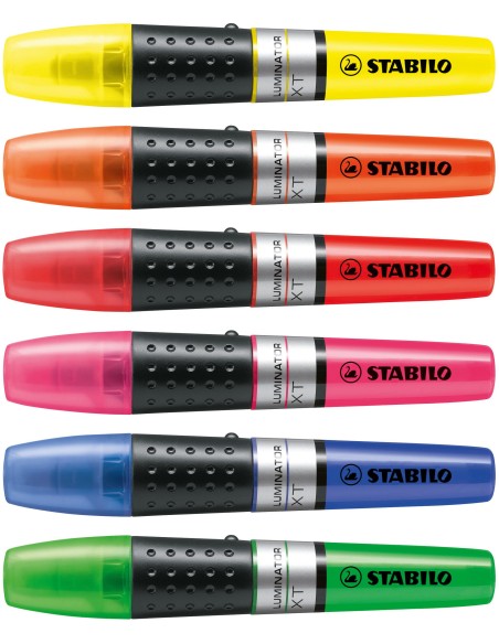  C/5 marcadores fluorescentes stabilo luminator verde 