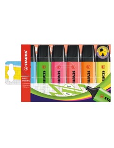  Set 6 marcadores fluorescentes stabilo boss 70 original 